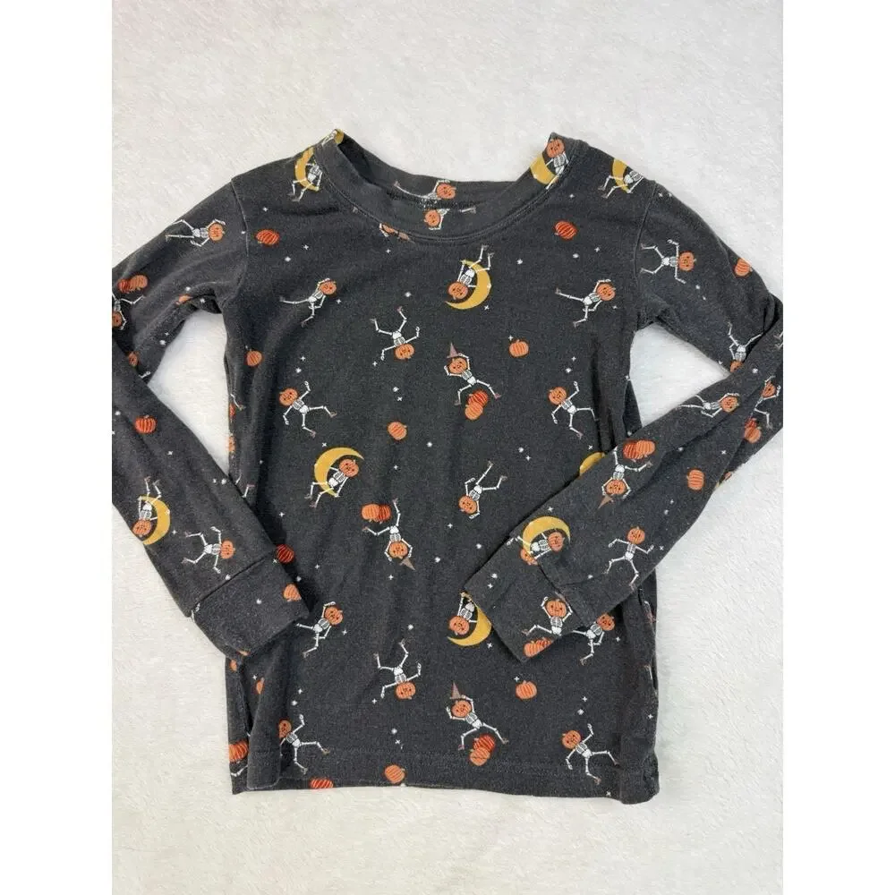 Gerber Modern Moments Pajama Set Size 4T Halloween Skeleton Pumpkin Light Weight